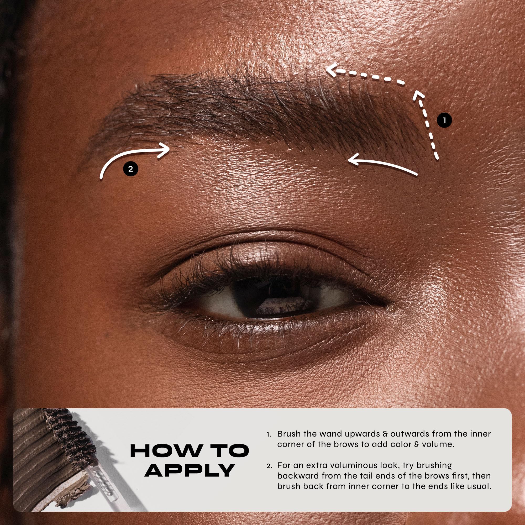 Milani Brow Tint- Stay Put Tinted Brow Mousse, Nourishing, High-Pigment infused with Shea Butter, Jojoba Seed Oil & Panthenol Vitamin B5 - Brown Black - Image 8