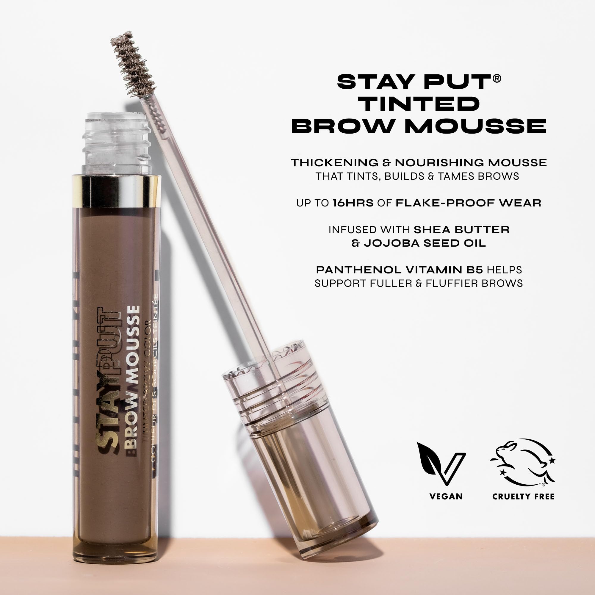 Milani Brow Tint- Stay Put Tinted Brow Mousse, Nourishing, High-Pigment infused with Shea Butter, Jojoba Seed Oil & Panthenol Vitamin B5 - Brown Black - Image 9
