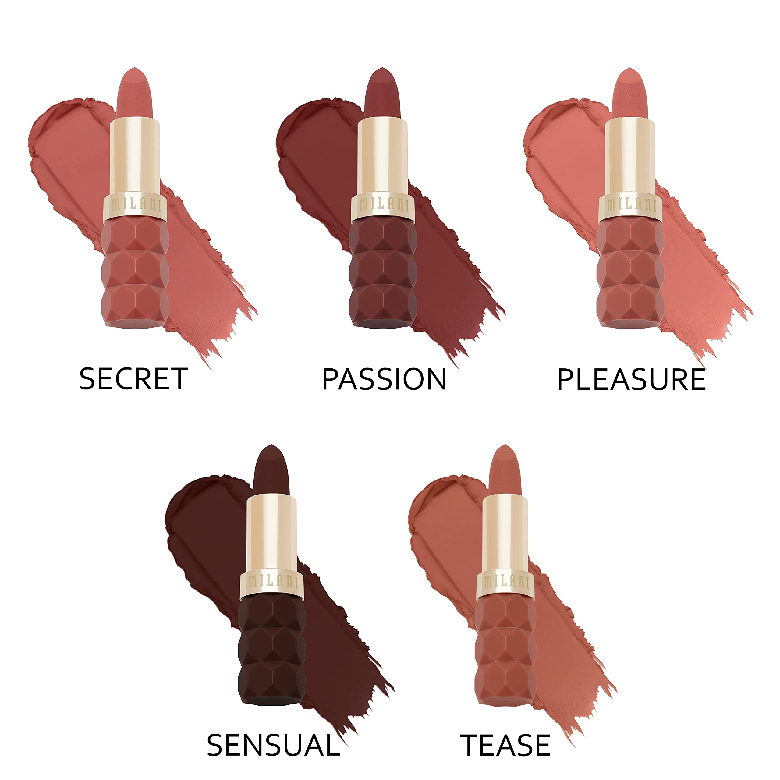 Milani Color Fetish Matte Lipstick 5 Pack: Secret, Passion, Pleasure, Sensual, & Tease - Image 6