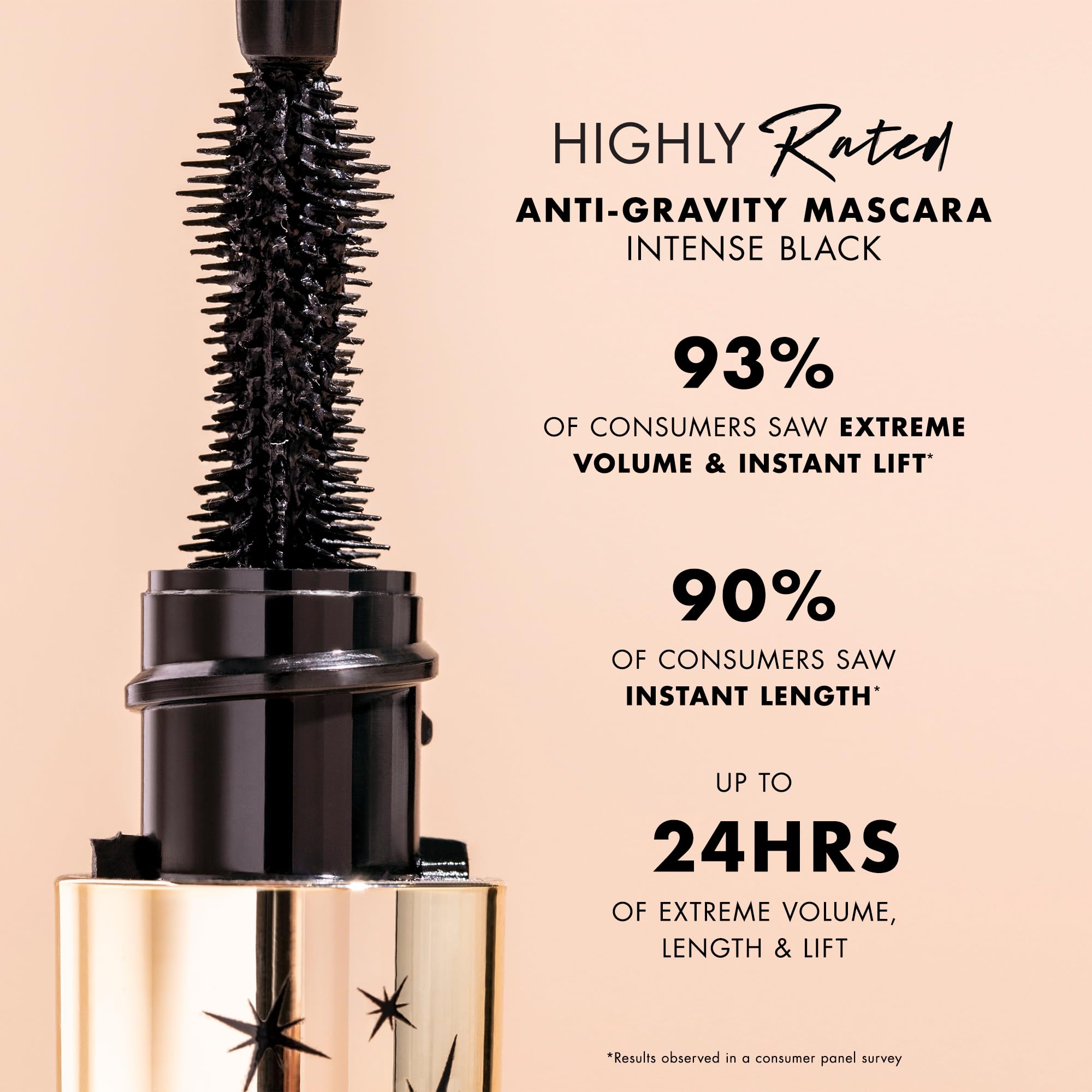 Milani Mascara Volume and Length, Highly Rated Anti-Gravity Black Shade with Castor Oil and Molded Hourglass Shaped Lash Coating Mascara Wand - Image 4