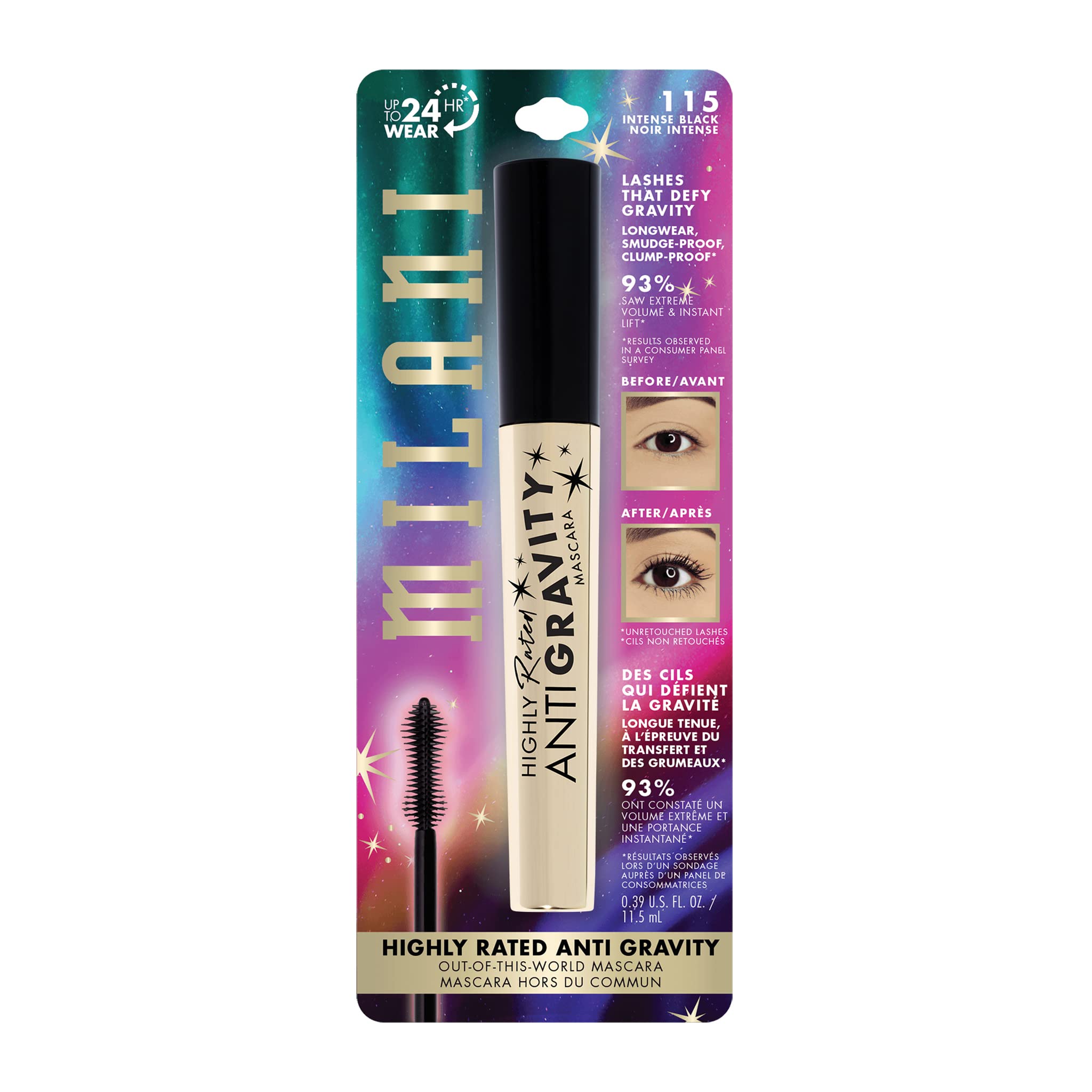 Milani Eyeshadow Primer & Milani Highly Rated Anti-Gravity Black Mascara with Castor Oil and Molded Hourglass Shaped Brush - Image 9