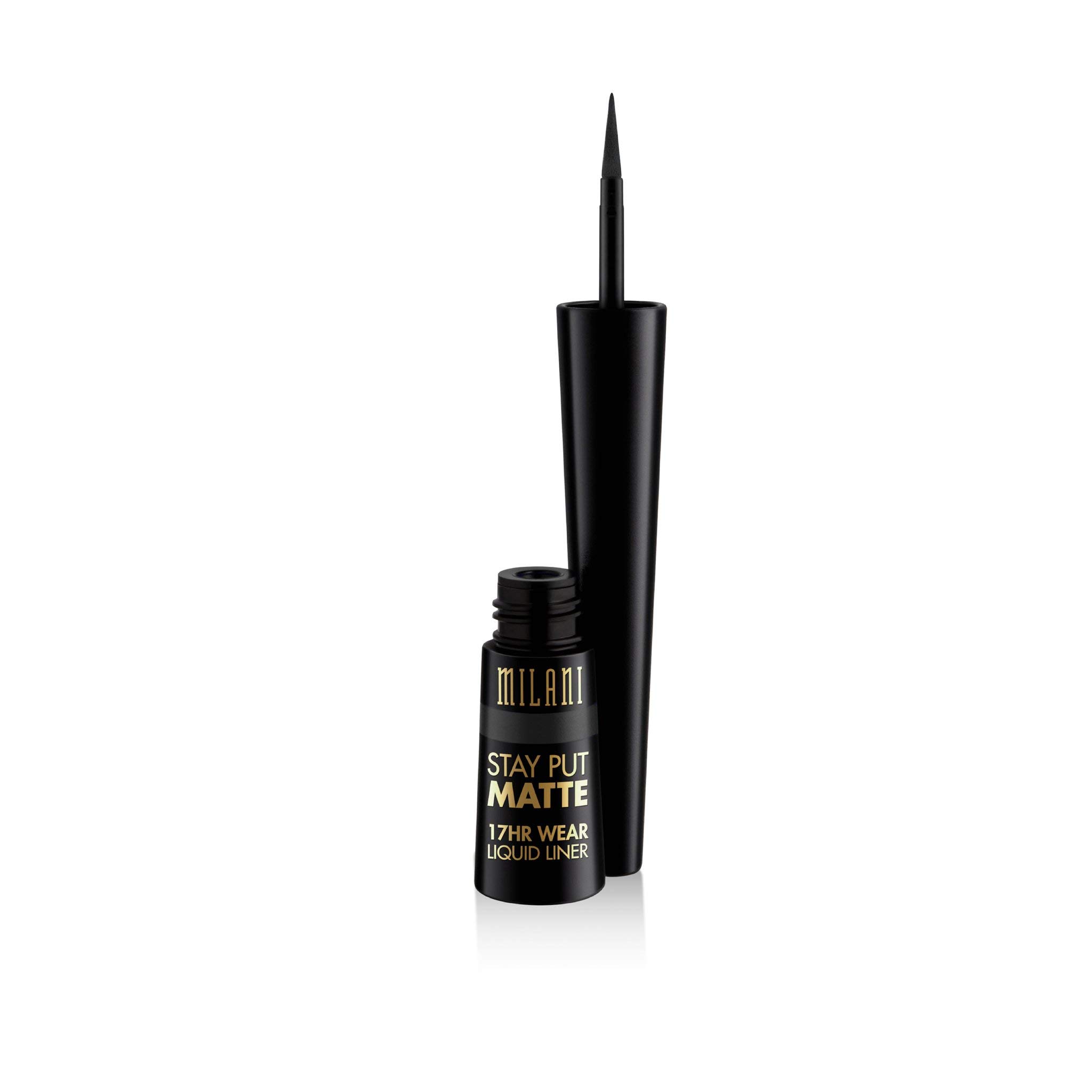 Milani Highly Rated Anti-Gravity Black Mascara with Castor Oil and Molded Hourglass Shaped Brush & Milani Stay Put Matte Liquid Eyeliner Black - Image 5