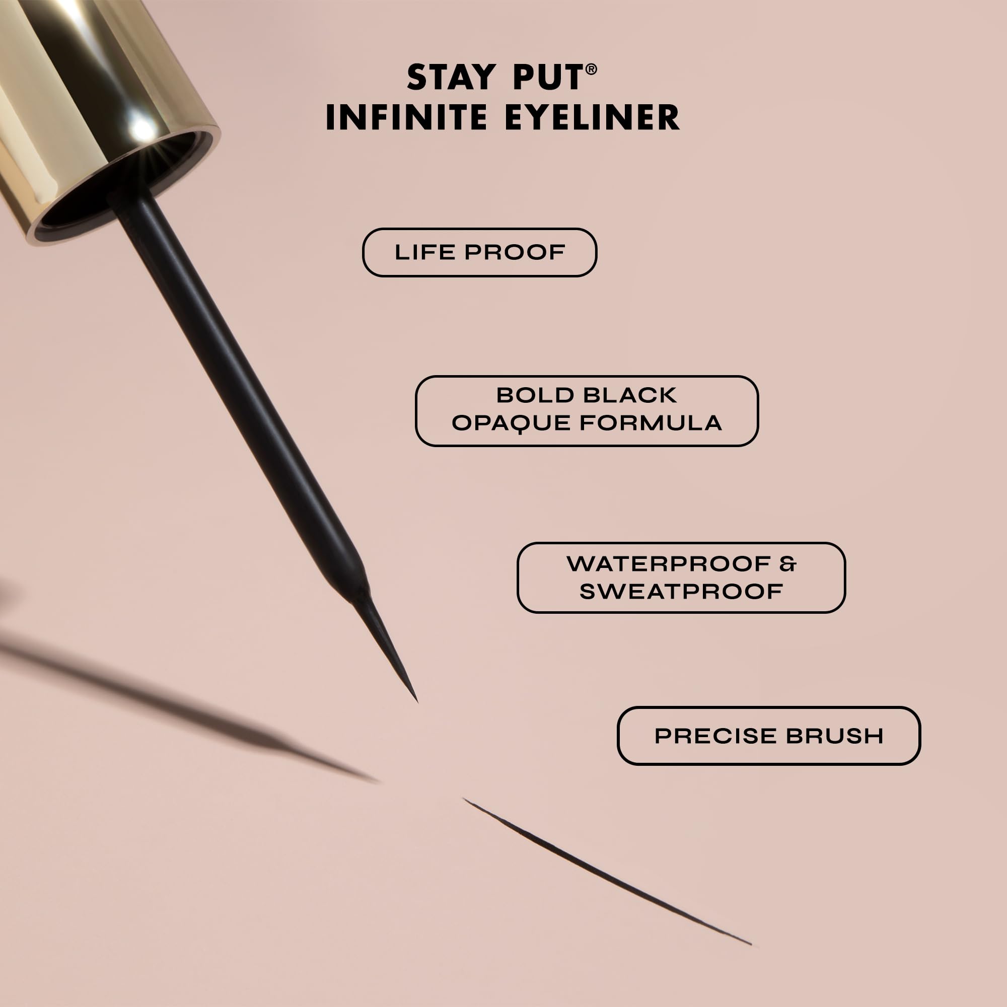 Milani Stay Put Infinite Eyeliner for Sharp, Precise Lines, Black - Image 4
