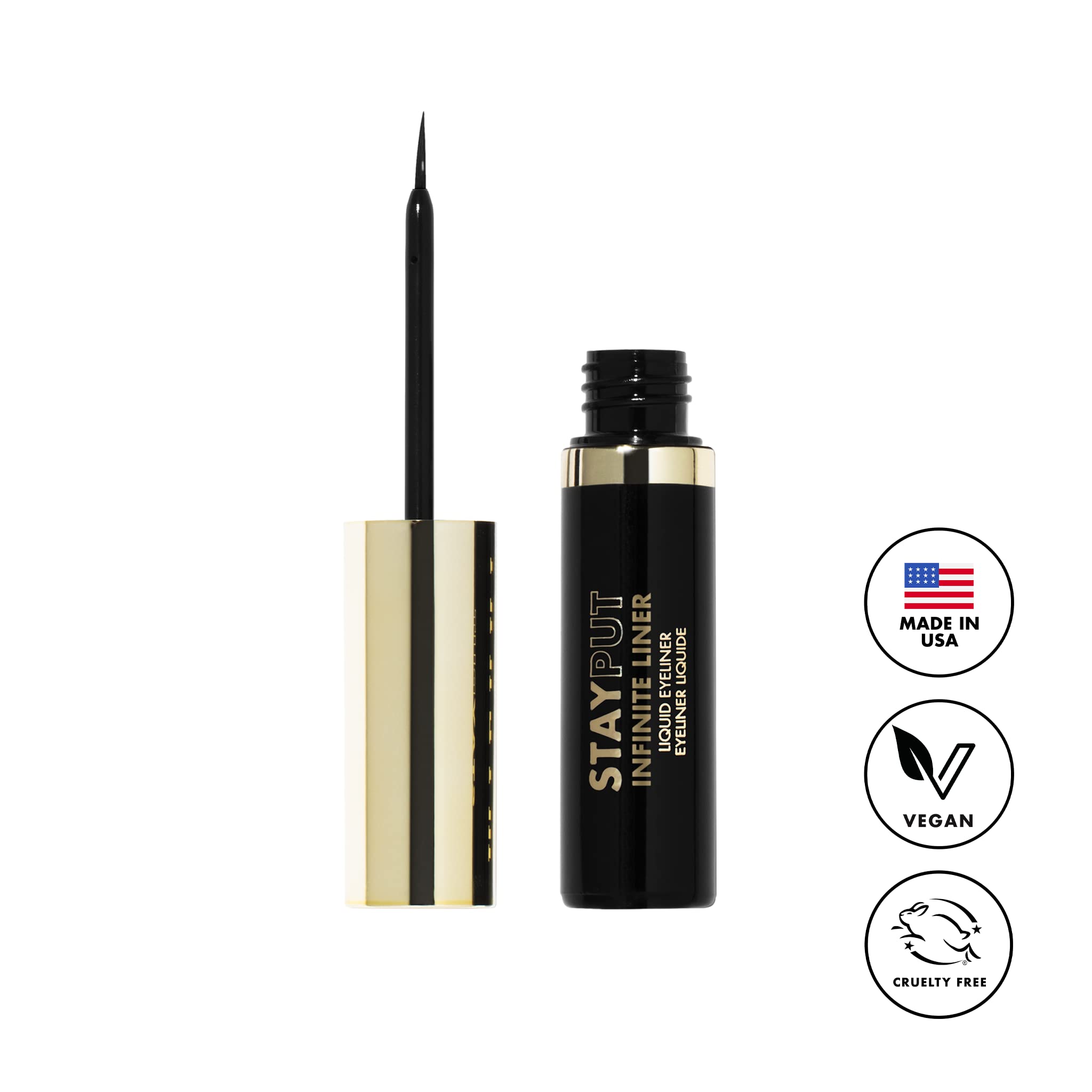 Milani Stay Put Infinite Eyeliner for Sharp, Precise Lines, Black - Image 3
