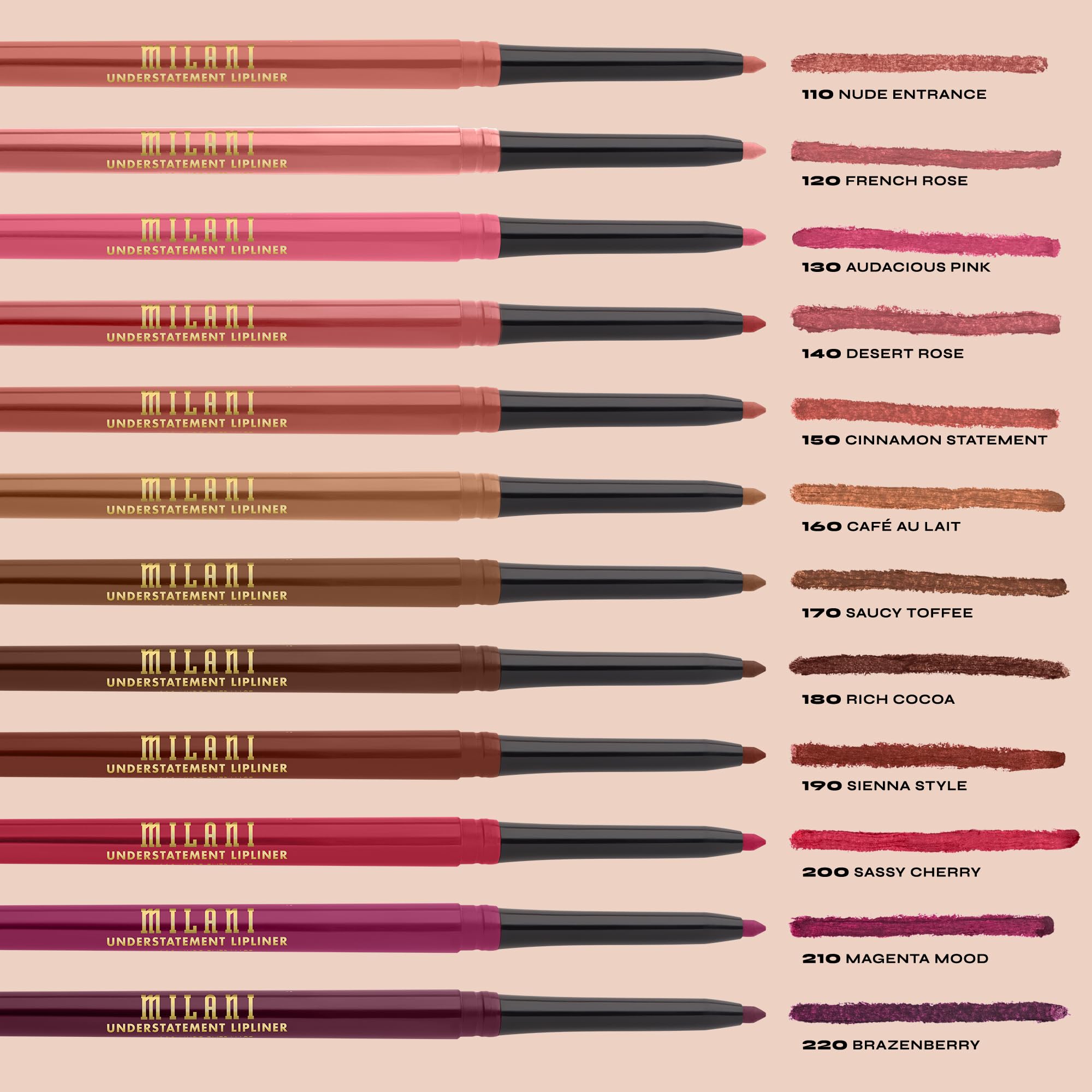 Milani Stay Put Longwear Liquid Lipstick + Understatement Lipliner Pencil - Highly Pigmented Retractable Soft Lip Liner Pencil + Keep It Full Maxxx Balmshell Lip Plumping Balm - Balmshell - Image 6