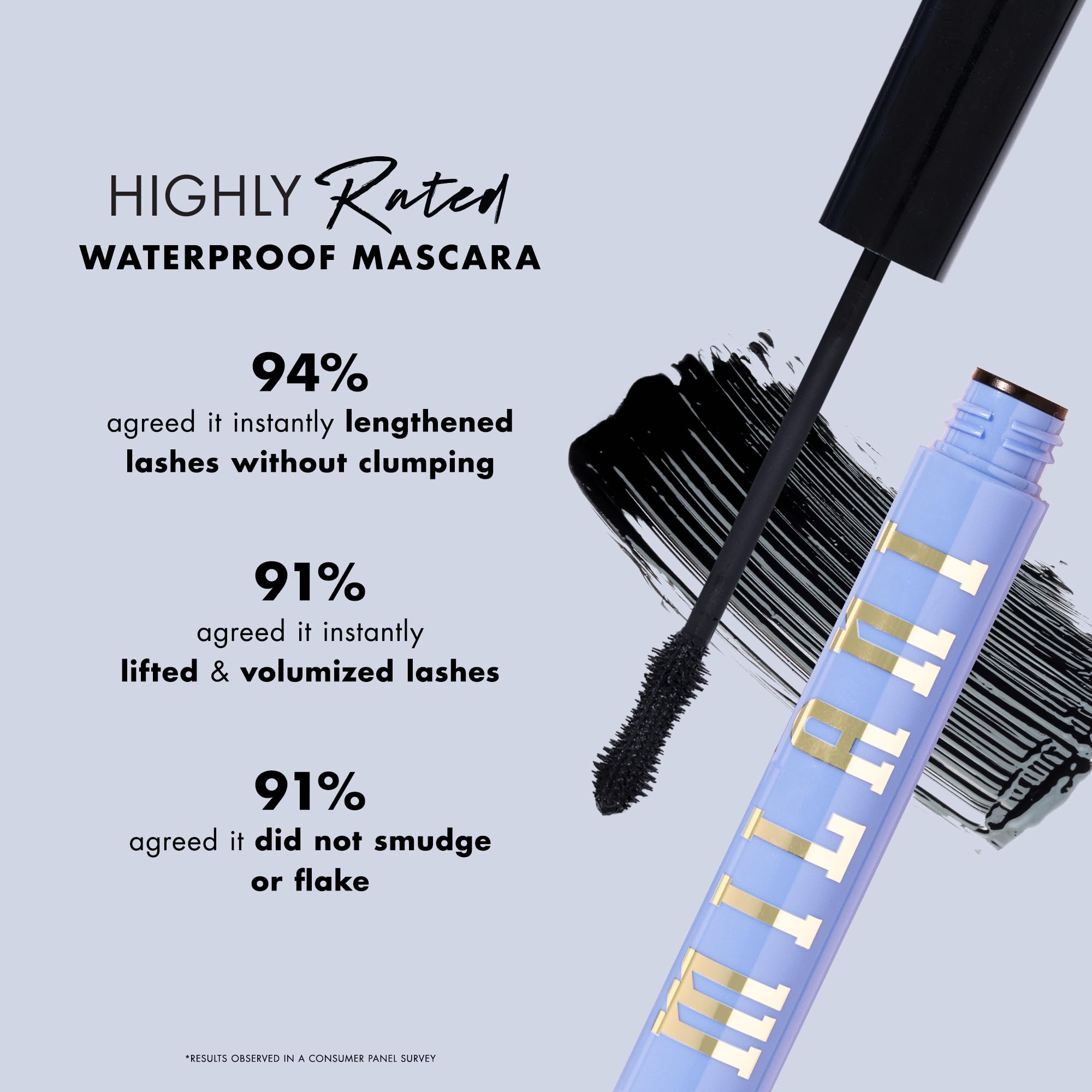 Milani Waterproof Mascara Volume and Length, Highly Rated Anti-Gravity Black Shade with Castor Oil and Molded Hourglass Shaped Lash Coating Mascara Wand - Image 3