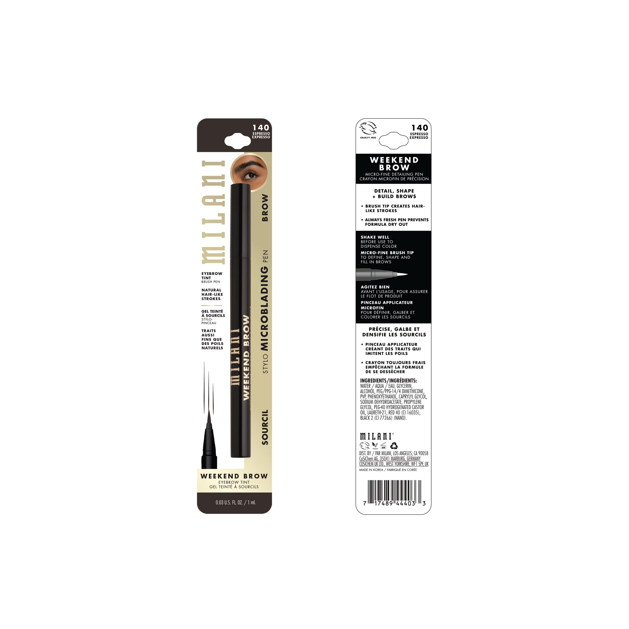 Milani Weekend Brow Eyebrow Tint - 140 Espresso - Image 3